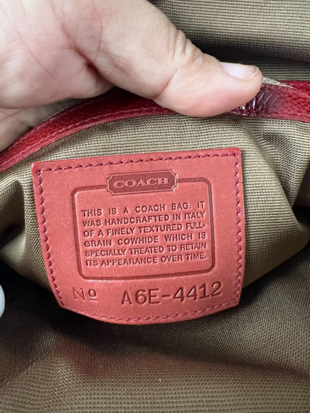 Vintage Coach Madison Bristol 4412 Satchel Garnet Red
